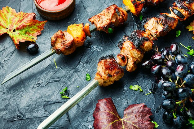 Photo roast tasty skewers