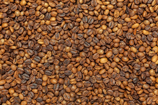 Photo roasted artesanal gourmet coffee beans pattern