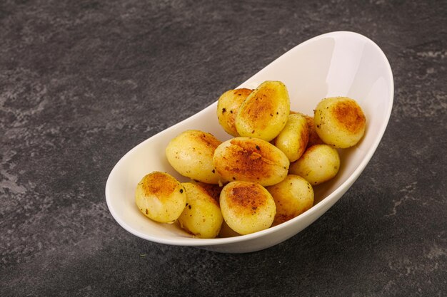 Roasted baby potato in the bowl