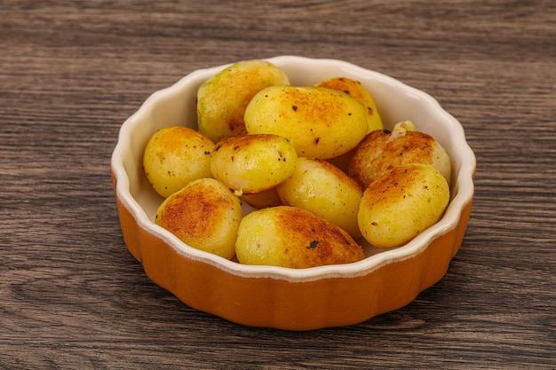 Roasted baby potato in the bowl