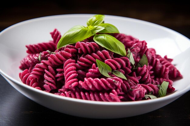 Photo roasted beet pasta