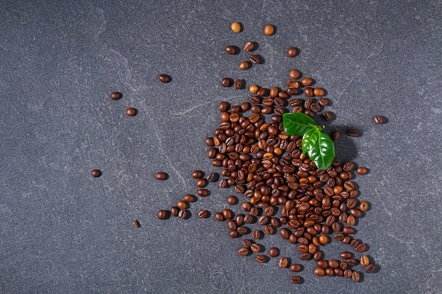 Roasted brown coffee beans 