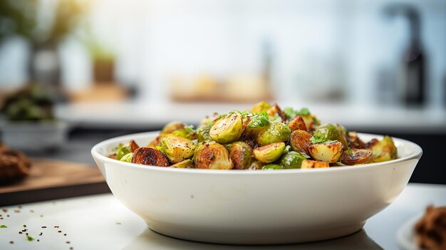 Photo roasted brussels sprouts