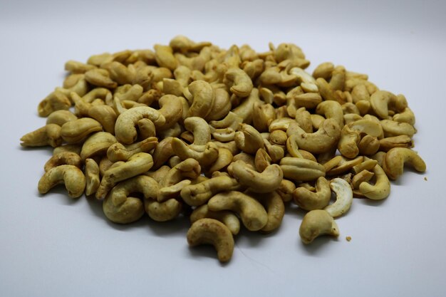 roasted cashew nut isolated on white background