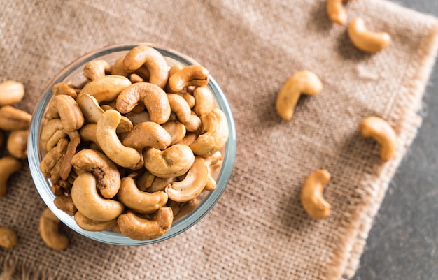 Photo roasted cashew nuts