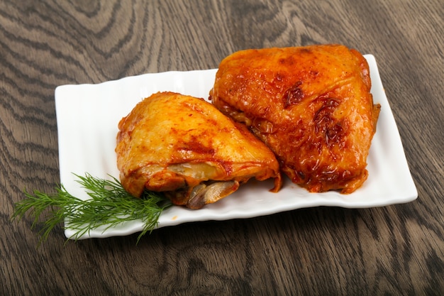 Roasted chicken thigh