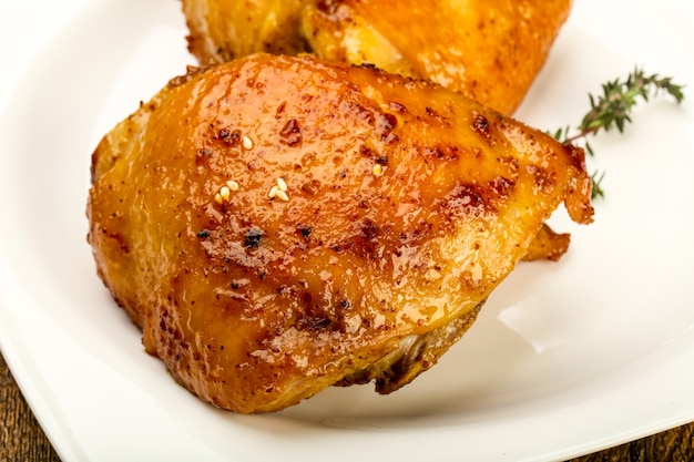 Roasted chicken thighs