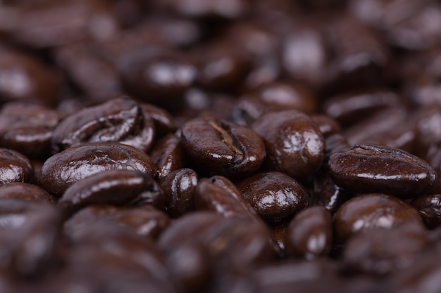 焙煎コーヒー豆の背景テクスチャ