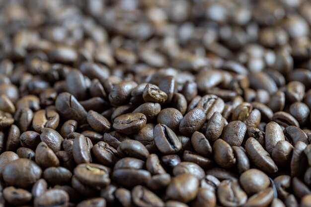 Roasted coffee beans background