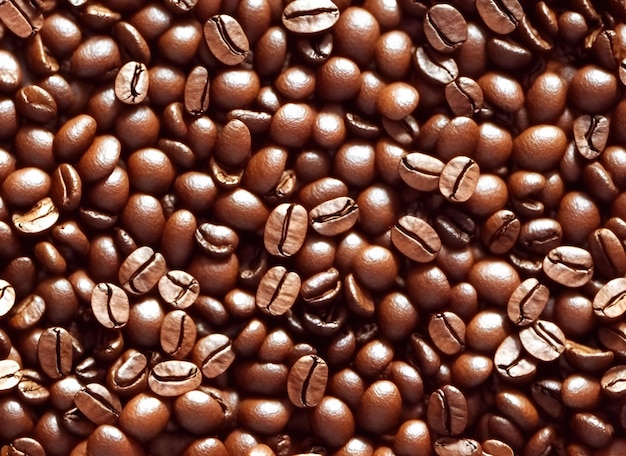 Roasted coffee beans background