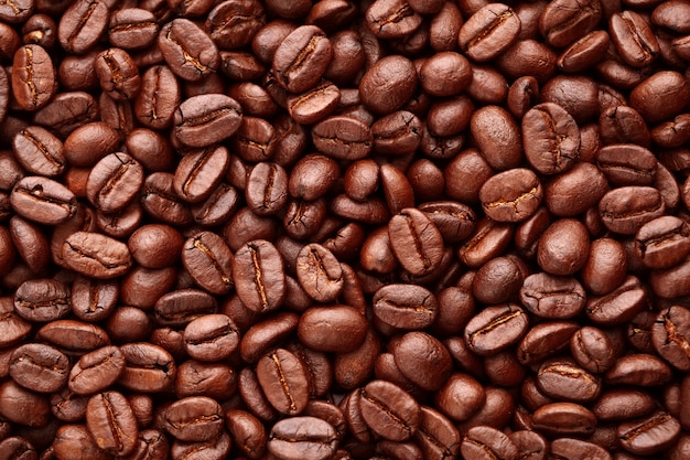 Roasted coffee beans background