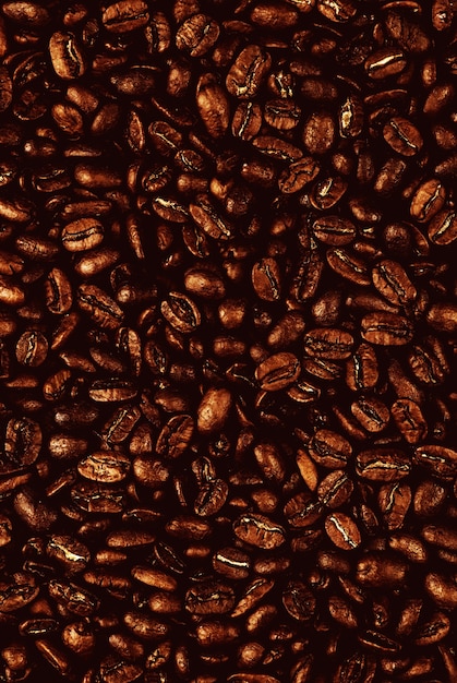 Жареный кофе в зернах фон