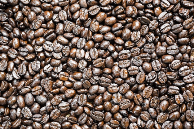 Roasted coffee beans background