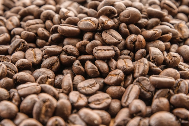 Roasted coffee beans background