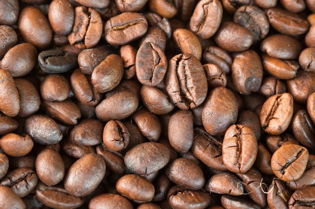 Roasted coffee beans background