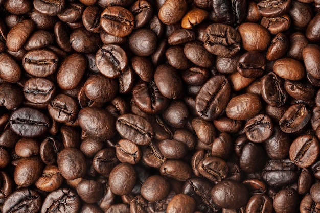 Roasted coffee beans background