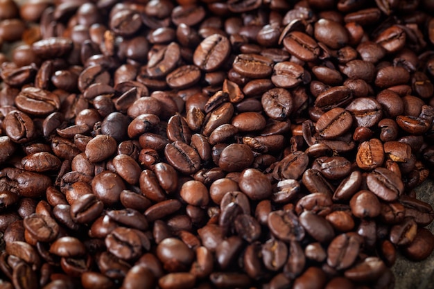 Roasted coffee beans background