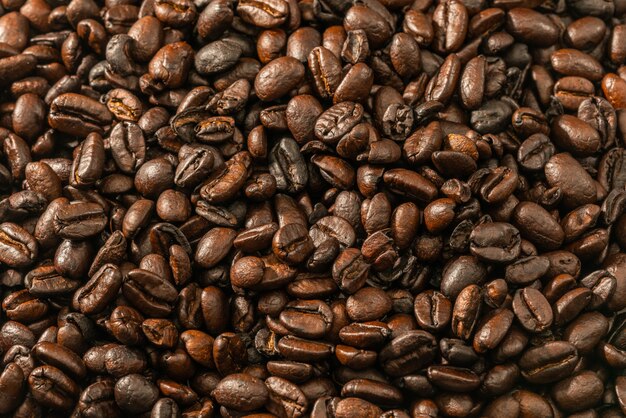 Roasted coffee beans background