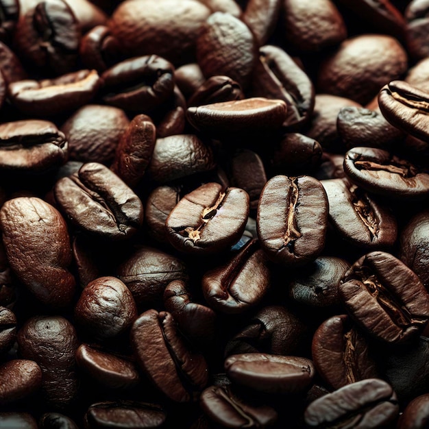 Roasted coffee beans background