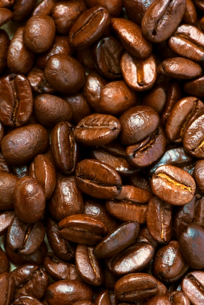 Roasted coffee beans bakground