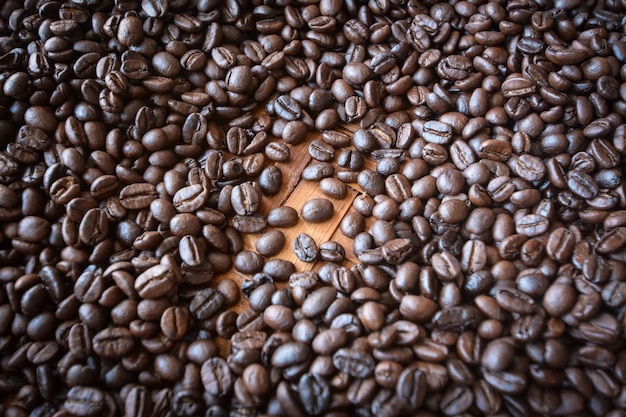 Roasted coffee beans can be used as a background