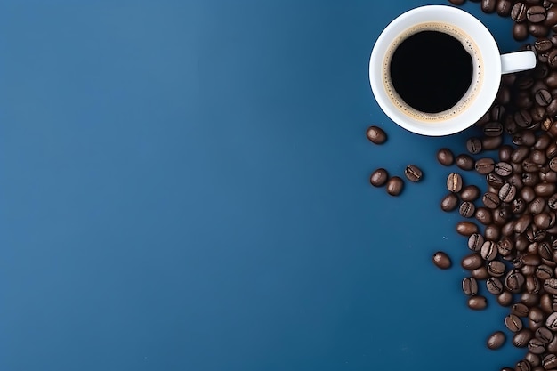 Photo roasted coffee beans close up aromatic coffee beans background