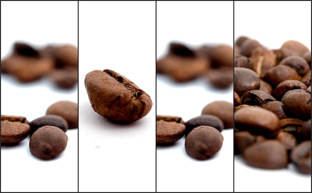 Roasted coffee beans closeup