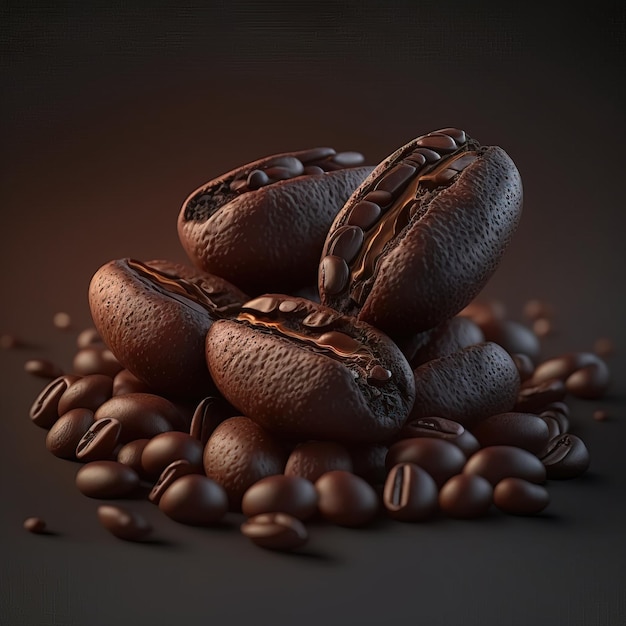 roasted coffee beans generative ai