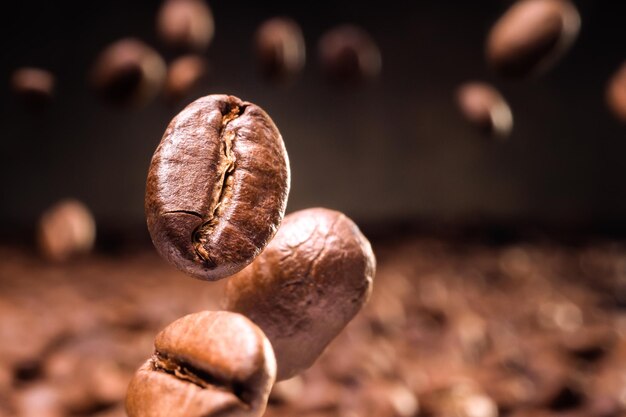 Foto chicchi di caffè tostati