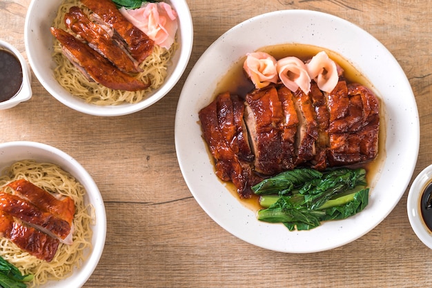 roasted duck on table