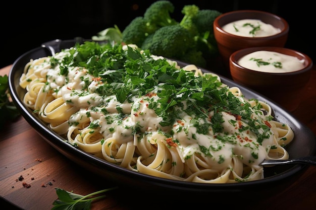 Roasted Garlic Alfredo Fettuccine Frenzy