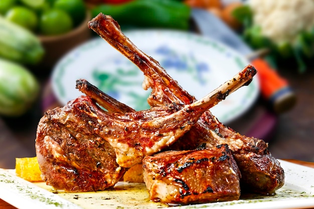 Roasted lamb chop