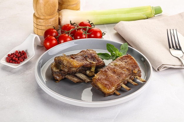 Roasted Lamb ribs with spices