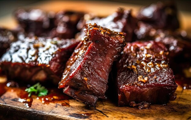 Roasted meat ribs cooked over the grill