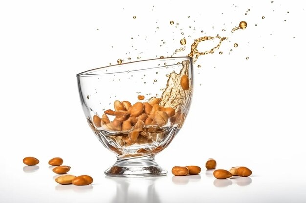 Roasted_Peanut_bean_fall_throw_up_in_glass_bowl_Roasted