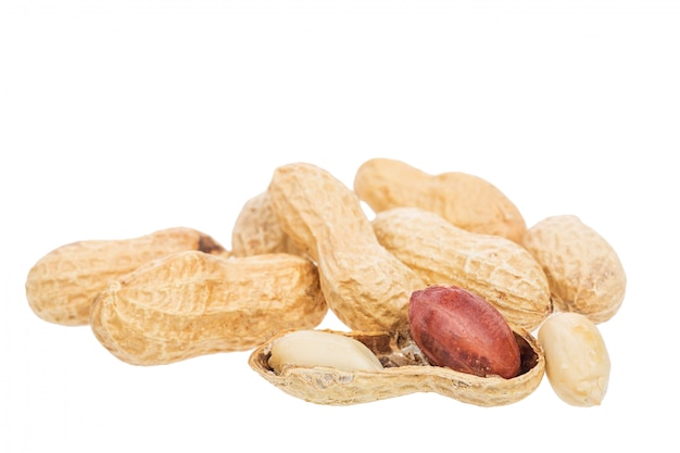 Roasted peanuts snack isolated