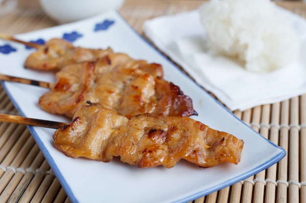 Roasted pork with sticky rice