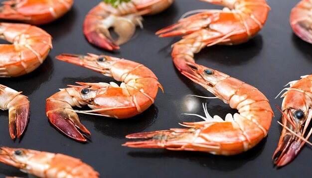 roasted prawn isolated on white background