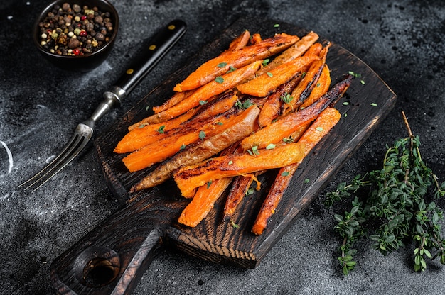 Roasted Sweet potatoes stripes