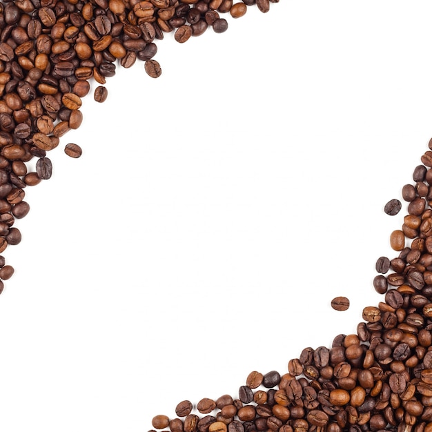Photo roasted thai coffee beans texture background