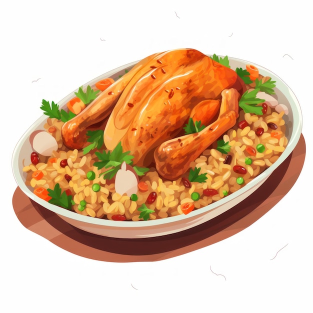 Photo roasted turkey icon for the thanksgiving