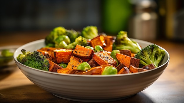 Photo roasted vegetable bowl