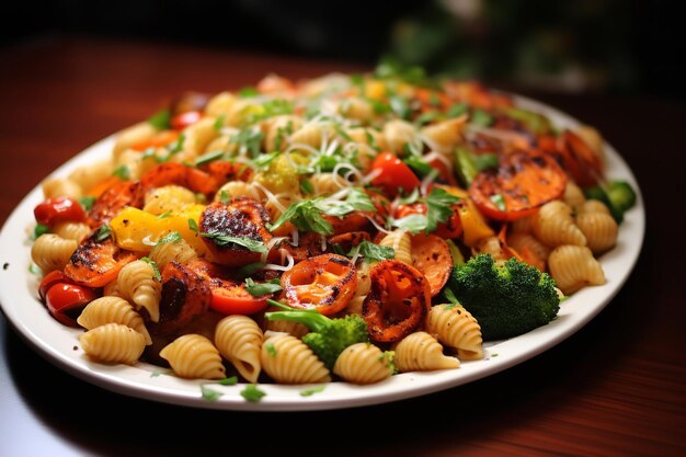 Foto ricetta cena con pasta alle verdure arrosto