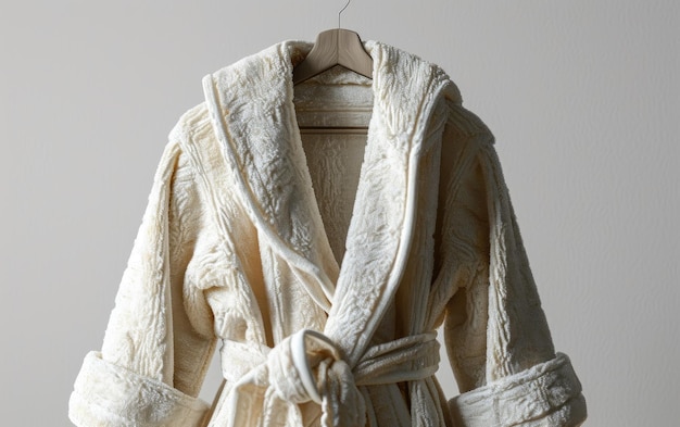 Photo robe hanging on coat rack