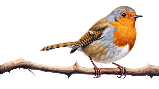 Robin red breast snow scene created with Generative Al technology