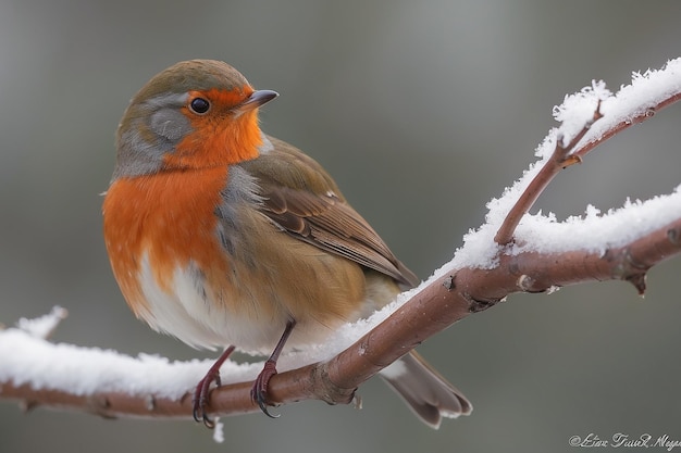 Foto robin redbreast in de winter