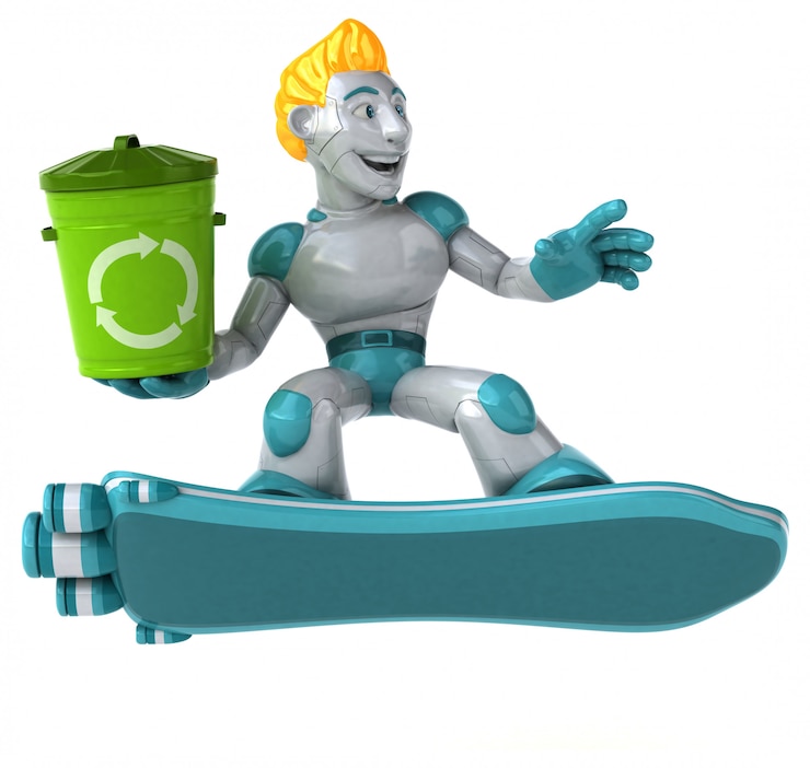 Photo robot - 3d illustration