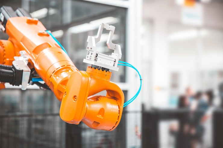Photo robot arm cnc automation handling system for industrial manufacturing