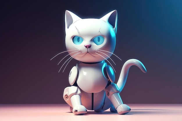 Robot cat AI generated