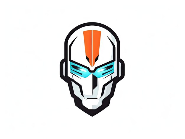 Robot chatbot AI bot cartoon logo badge design symbol cartoon flat style illustration Generative AI